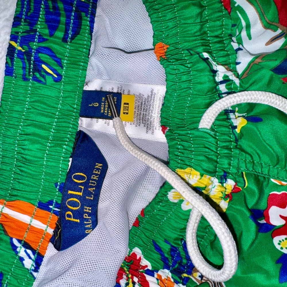 Polo by Ralph Lauren Green Floral Swim Trunks